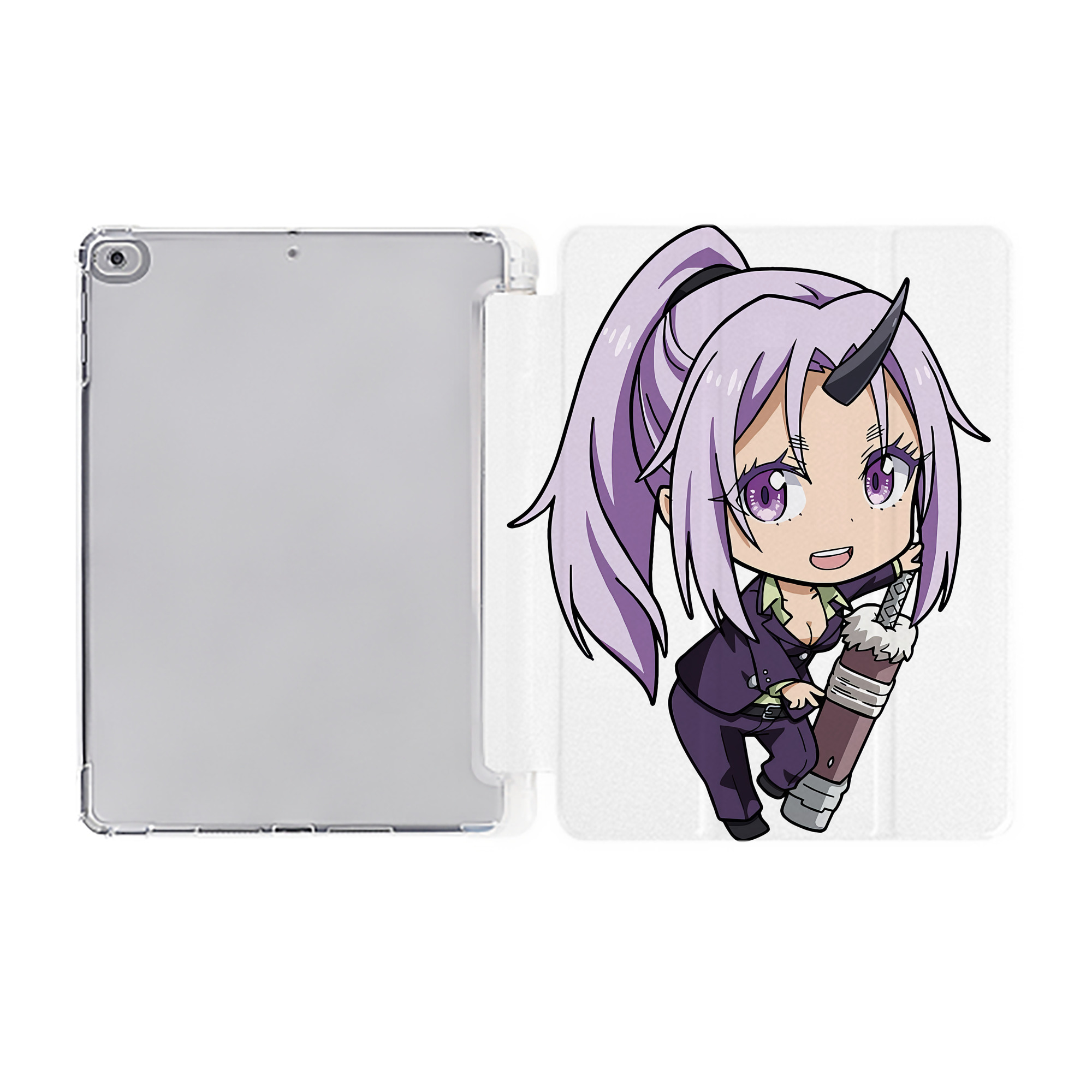 （画像用） 転スラ Regarding Reincarnated to Slime IPad ケース ペン収納付き 三つ折りスタンド PUレザー×シリコン 対応機種9.5/10.5/10.9インチ